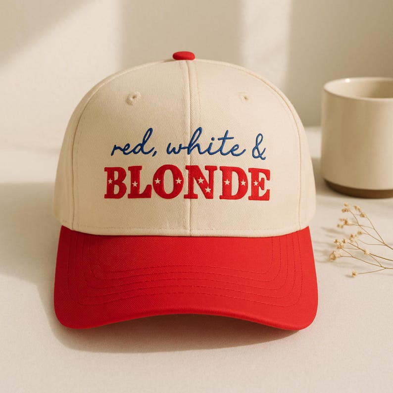 Red White And Blondy Cap